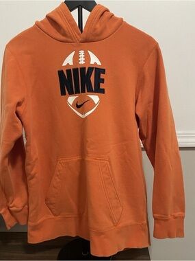 Nike Football 2000’s Orange Pullover Hoodie Youth XL